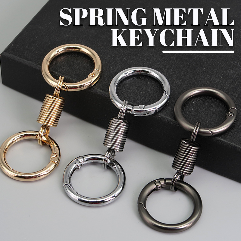 (🔥2024Last Day Promotion  - 49% off)Nordic Retro Spring Double Ring Keychain